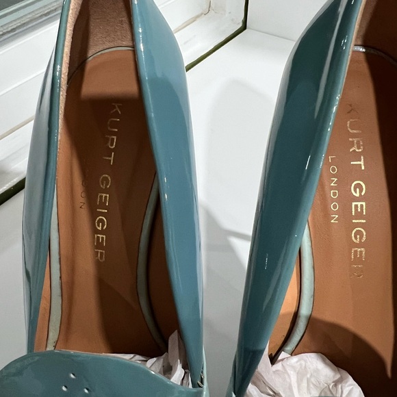 Kurt Geiger London Bond Blue Leather Courts Heels  37 - Picture 8 of 16